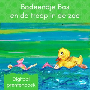 Digitaal prentenboek Badeendje Bas en de troep in de zee met link naar pagina